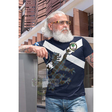 Tartan Vibes Clothing Anderson Tartan Lion Rampant Cotton T-shirt – Proudly Display Your Heritage with Alba Gu Brath and Clan Name