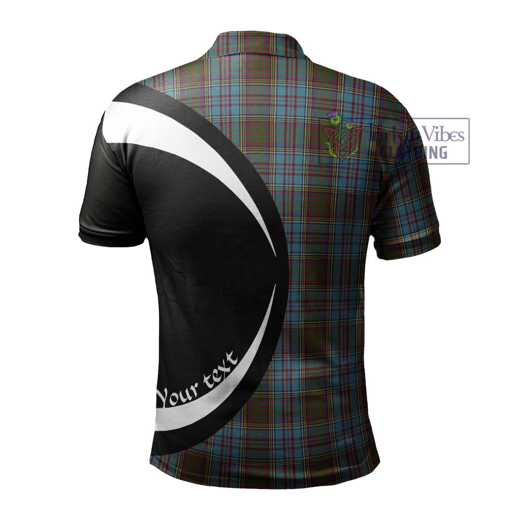 Anderson Tartan Men's Polo Shirt with Family Crest Circle Style - Tartan Vibes Clothing