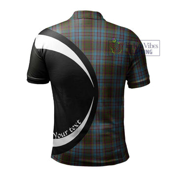 Anderson Tartan Men's Polo Shirt with Family Crest Circle Style - Tartan Vibes Clothing