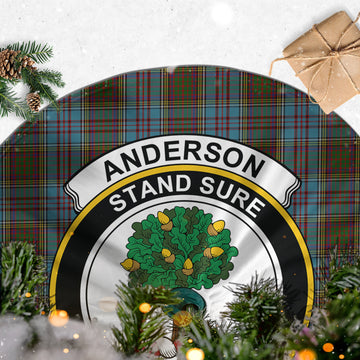 Anderson Tartan Christmas Tree Skirt with Family Crest