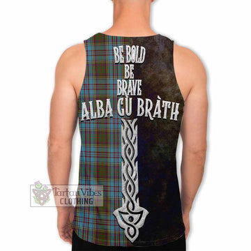 Anderson Tartan Family Crest Men's Tank Top Alba Gu Brath Be Brave Lion Ancient Style