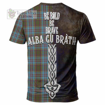 Anderson Tartan Family Crest T-Shirt Alba Gu Brath Be Brave Lion Ancient Style