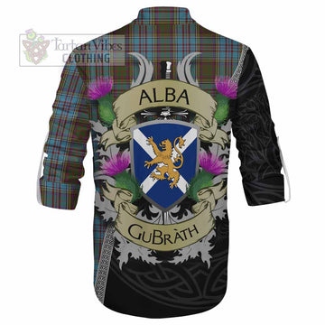 Anderson Tartan Family Crest Ghillie Kilt Shirt Lion Rampant Royal Thistle Shield Celtic Inspired
