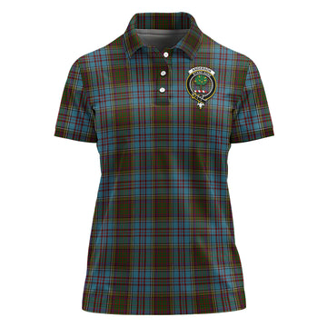 anderson-tartan-polo-shirt-with-family-crest-for-women
