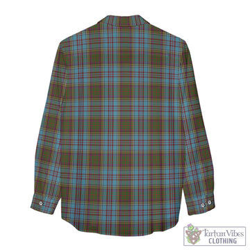 Anderson Tartan Womens Casual Shirt with Family Crest
