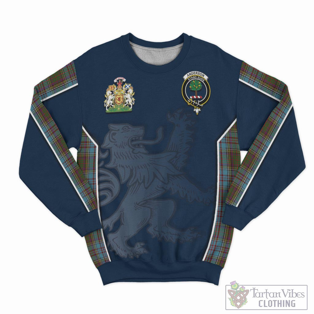 Tartan Vibes Clothing Anderson Tartan Sweater with Family Crest and Lion Rampant Vibes Sport Style