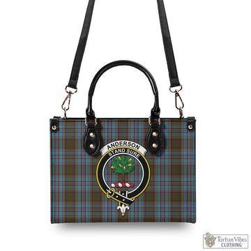 Anderson Tartan Luxury Leather Handbags with Family Crest - Tartan Vibes Clothing