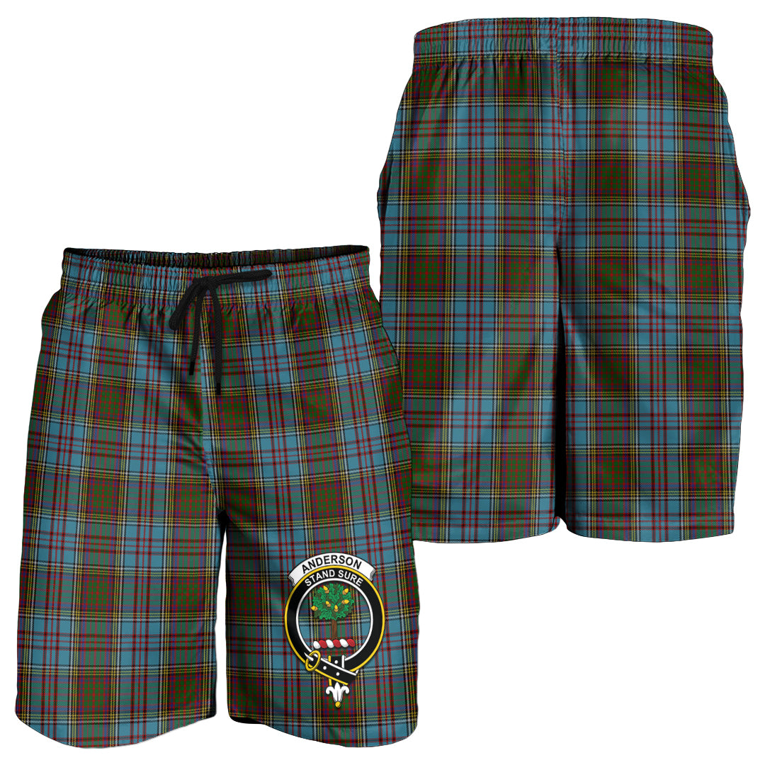 Anderson Tartan Mens Shorts with Family Crest - Tartanvibesclothing