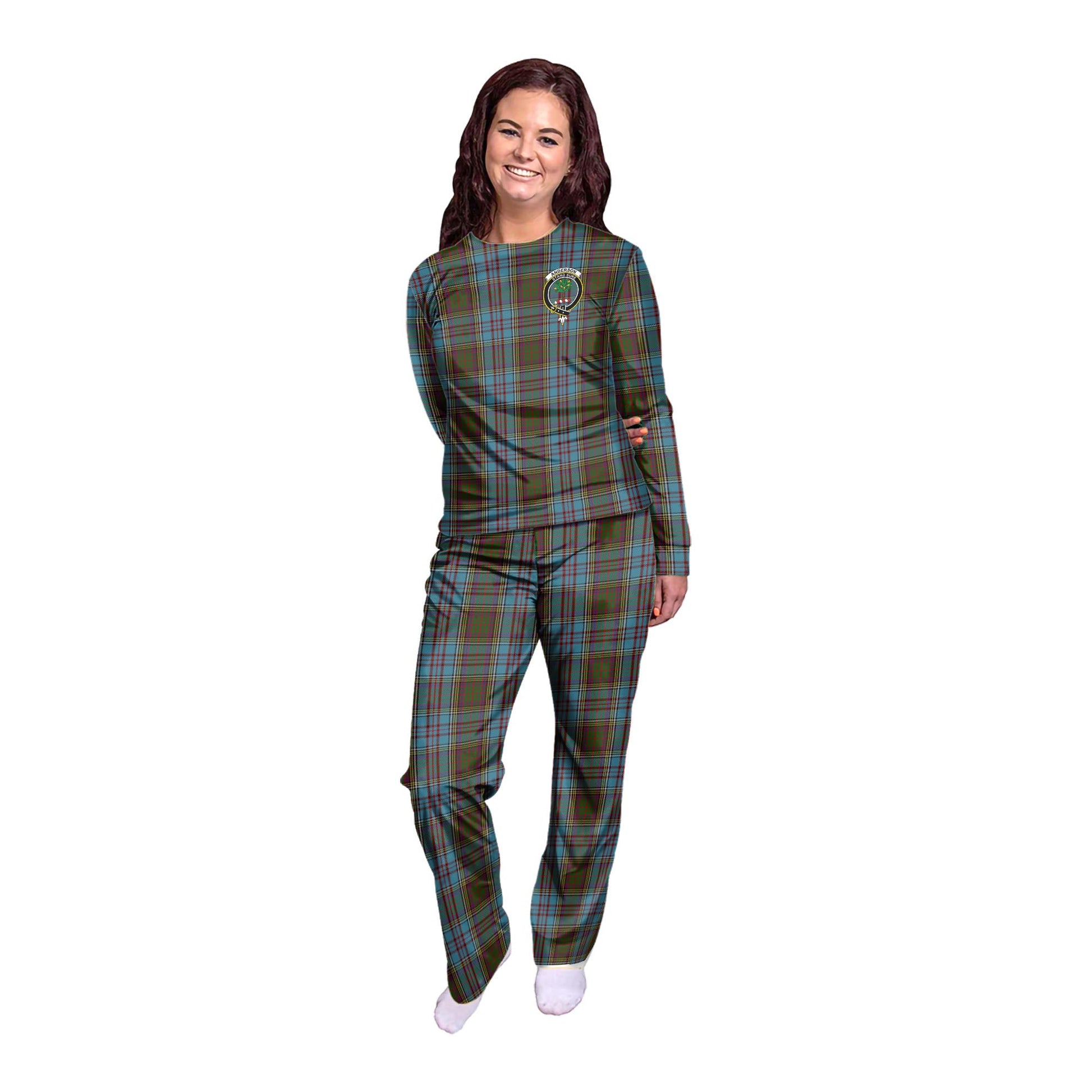 Anderson Tartan Pajamas Family Set with Family Crest - Tartan Vibes Clothing