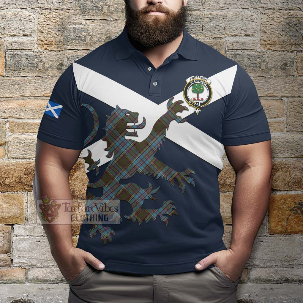 Tartan Vibes Clothing Anderson Tartan Lion Rampant Polo Shirt – Proudly Display Your Heritage with Alba Gu Brath and Clan Name