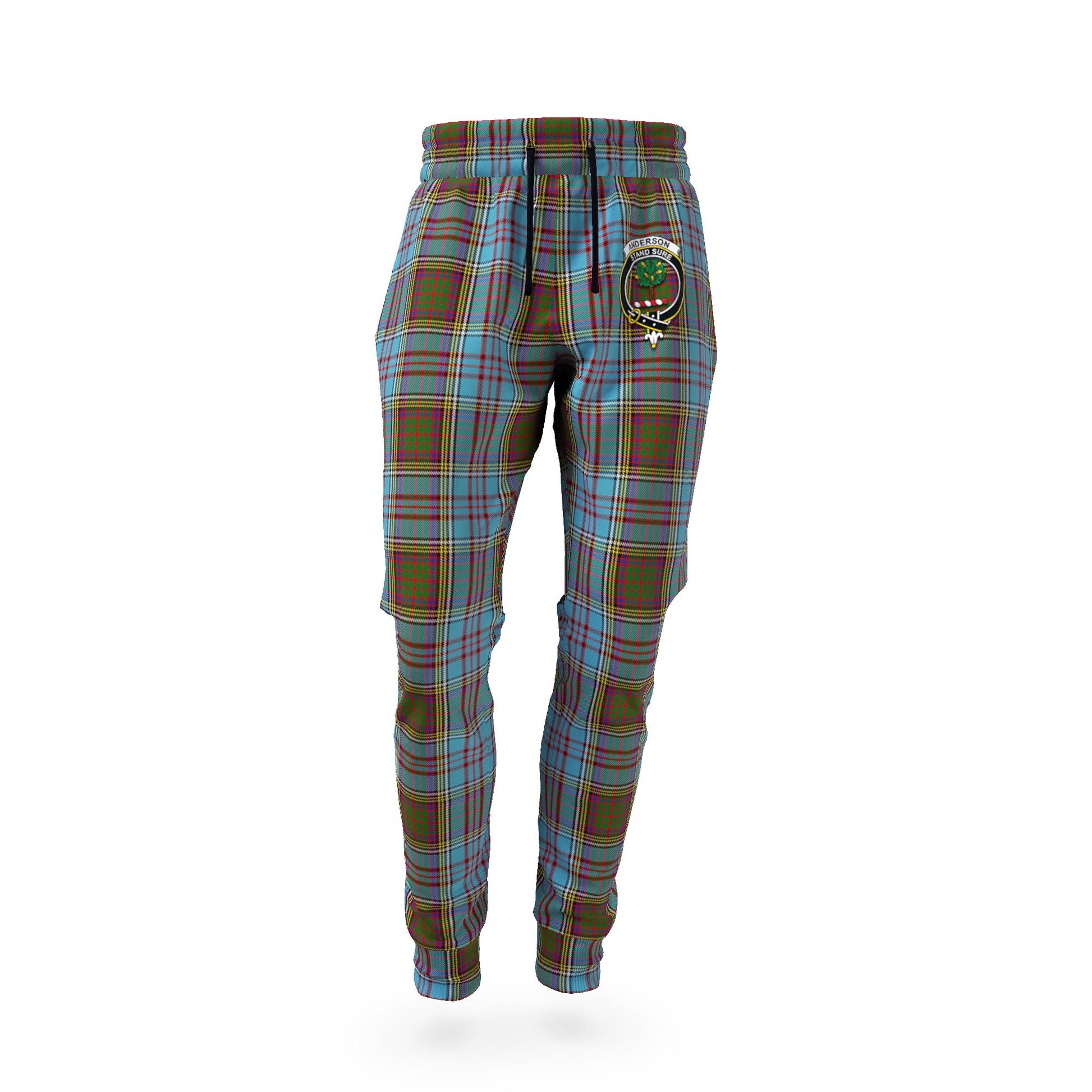 Anderson Tartan Joggers Pants with Family Crest - Tartan Vibes Clothing