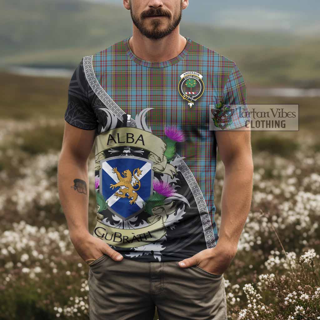 Tartan Vibes Clothing Anderson Tartan Family Crest T-Shirt Lion Rampant Royal Thistle Shield Celtic Inspired