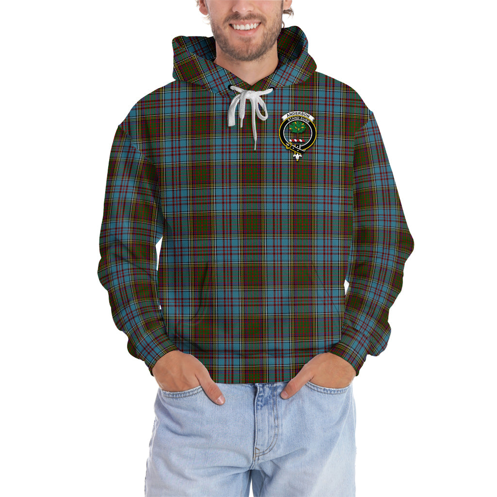 Anderson Tartan Hoodie with Family Crest - Tartanvibesclothing