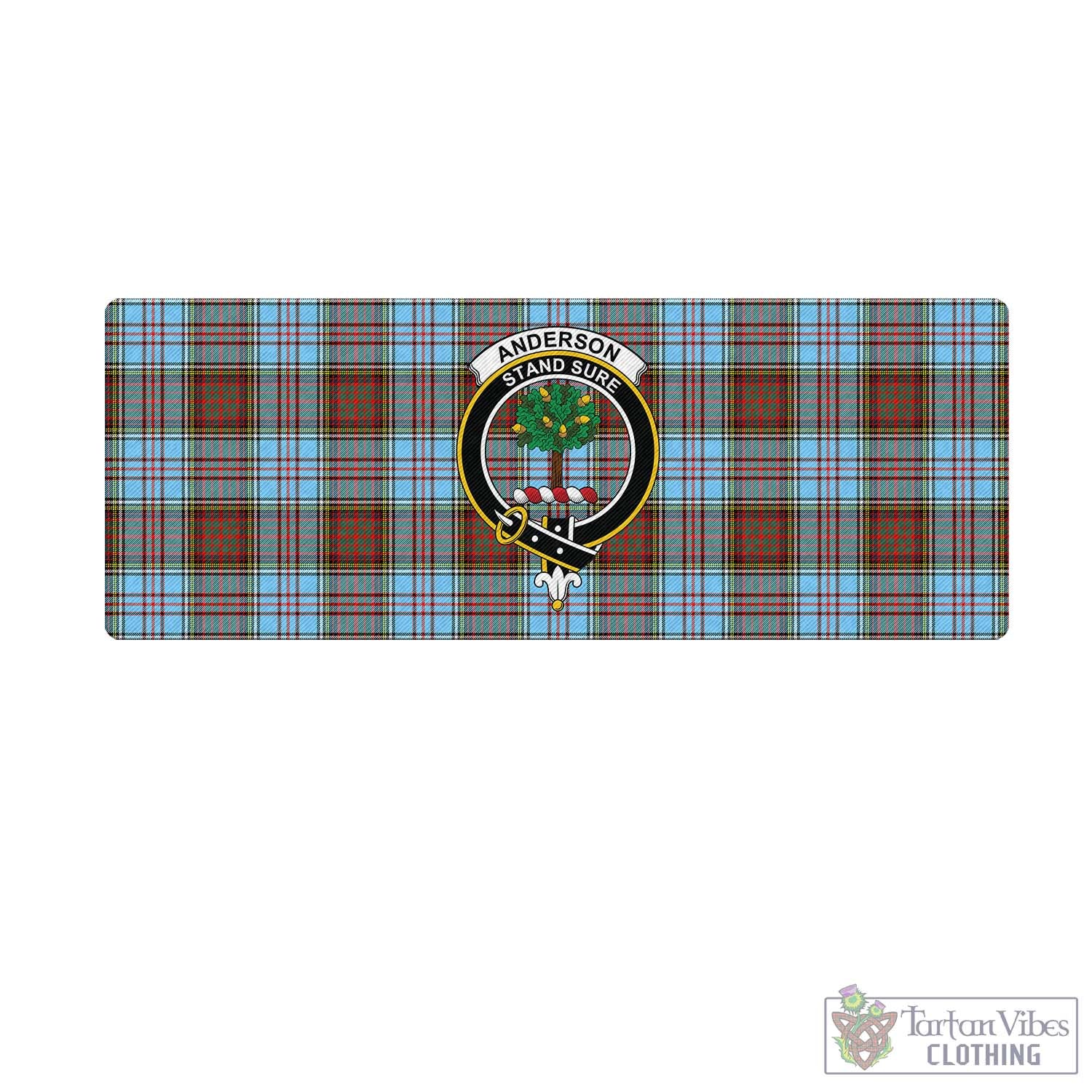 Tartan Vibes Clothing Anderson Ancient Tartan Mouse Pad with Family Crest