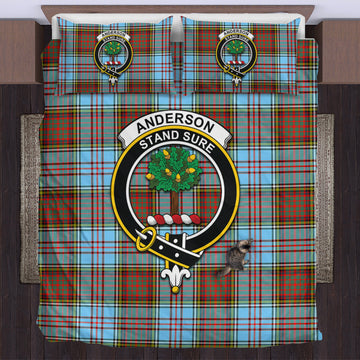 Anderson Ancient Tartan Bedding Set with Family Crest