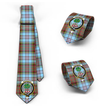 Anderson Ancient Tartan Classic Necktie with Family Crest