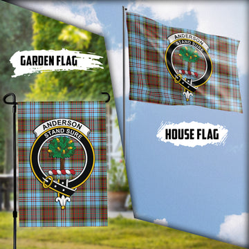Anderson Ancient Tartan Flag with Family Crest