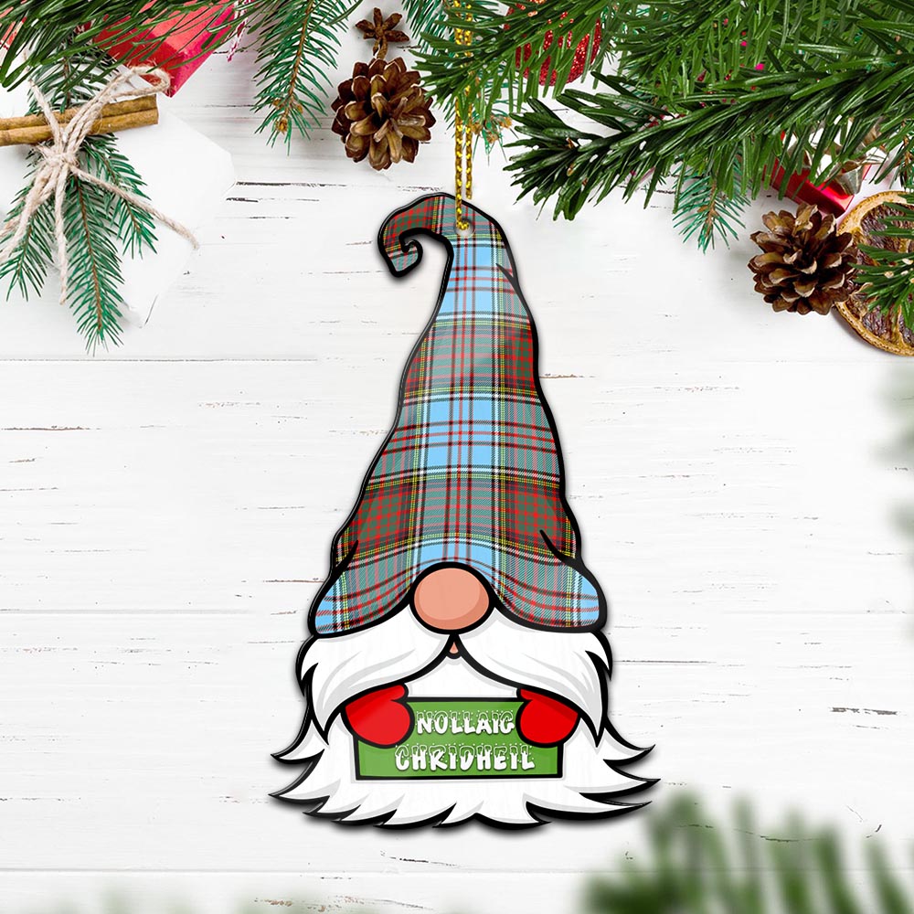 Anderson Ancient Gnome Christmas Ornament with His Tartan Christmas Hat Wood Ornament - Tartanvibesclothing