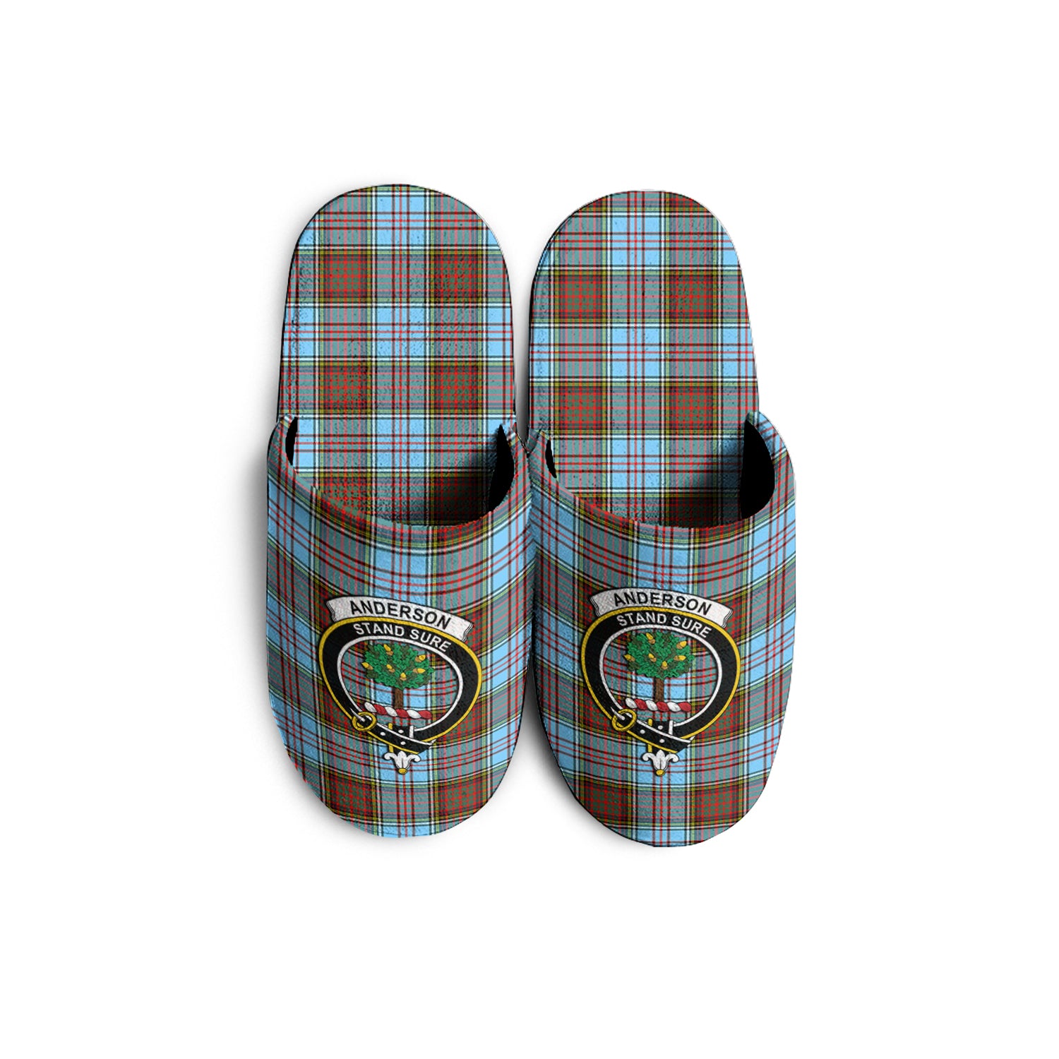 Anderson Ancient Tartan Home Slippers with Family Crest - Tartanvibesclothing