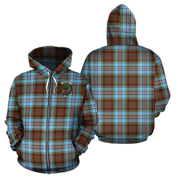 Anderson Ancient Tartan Hoodie with Family Crest