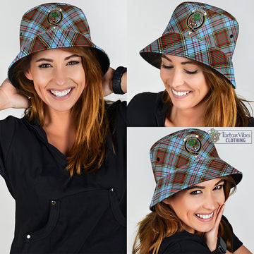 Anderson Ancient Tartan Bucket Hat with Family Crest