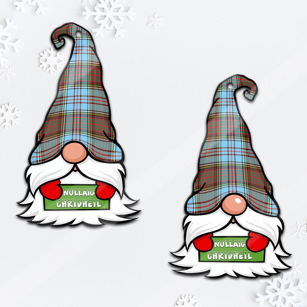 Anderson Ancient Gnome Christmas Ornament with His Tartan Christmas Hat Mica Ornament - Tartanvibesclothing