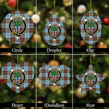 Anderson Ancient Tartan Christmas Ornaments with Family Crest