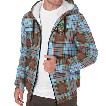 Anderson Ancient Tartan Sherpa Hoodie with Family Crest