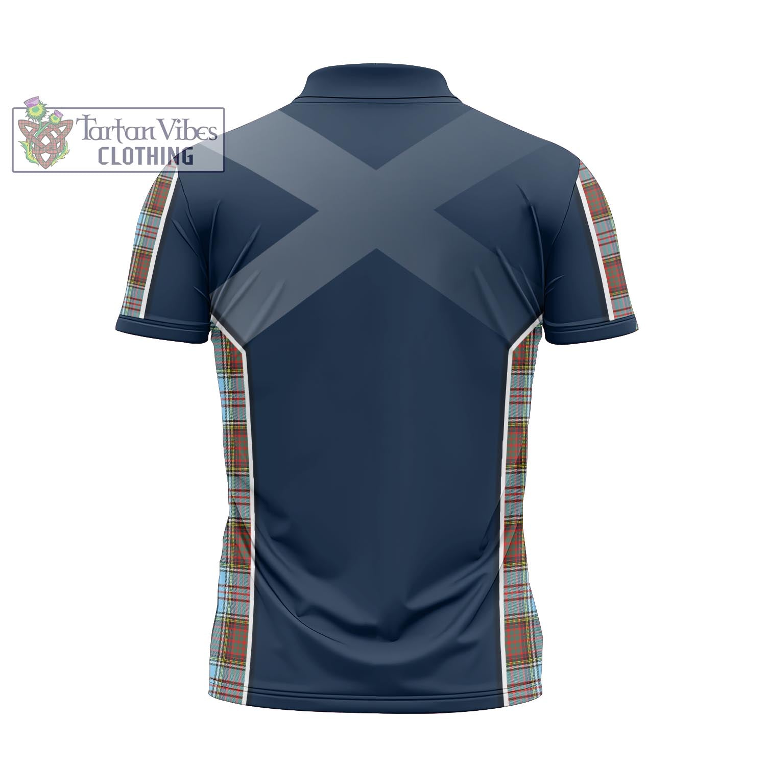 Tartan Vibes Clothing Anderson Ancient Tartan Zipper Polo Shirt with Family Crest and Lion Rampant Vibes Sport Style