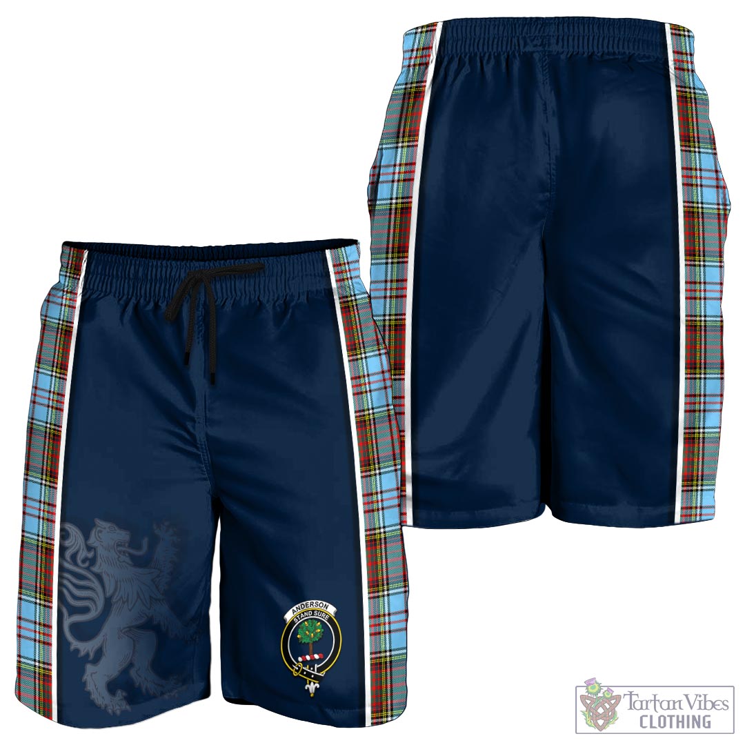 Tartan Vibes Clothing Anderson Ancient Tartan Men's Shorts with Family Crest and Lion Rampant Vibes Sport Style