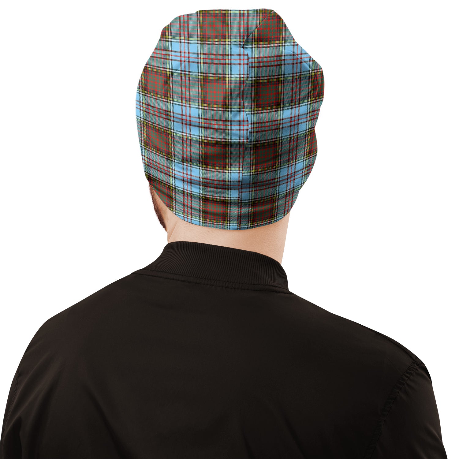 Anderson Ancient Tartan Beanies Hat with Family Crest - Tartanvibesclothing