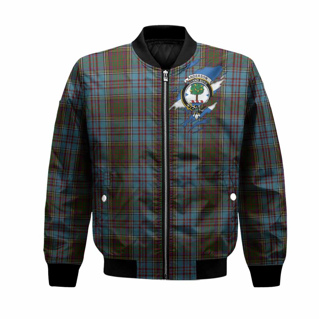 Anderson Clan Crest In Me Tartan Bomber Jacket Scotland Flag Style