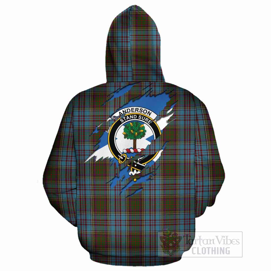 Anderson Clan Crest In Me Tartan Cotton Hoodie Scotland Flag Style