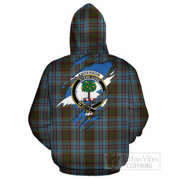 Anderson Clan Crest In Me Tartan Cotton Hoodie Scotland Flag Style