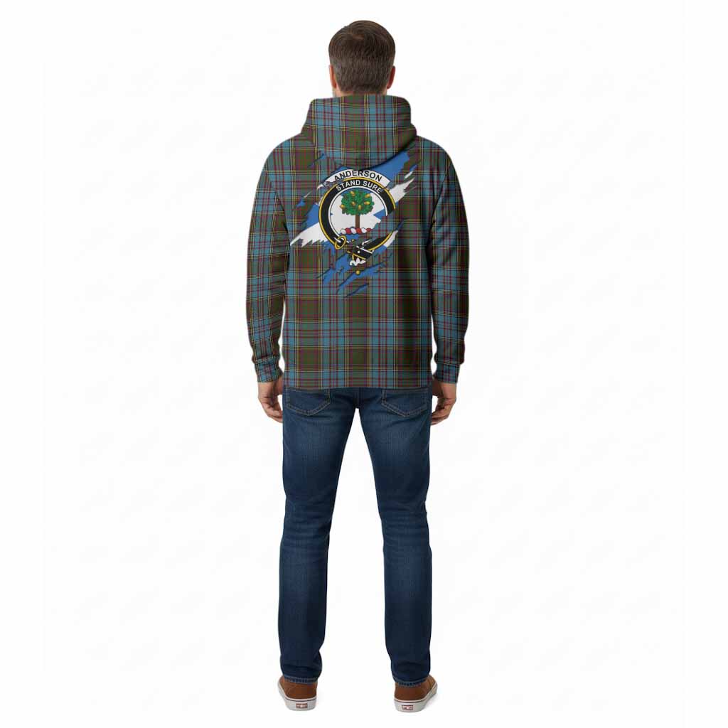 Anderson Clan Crest In Me Tartan Cotton Hoodie Scotland Flag Style