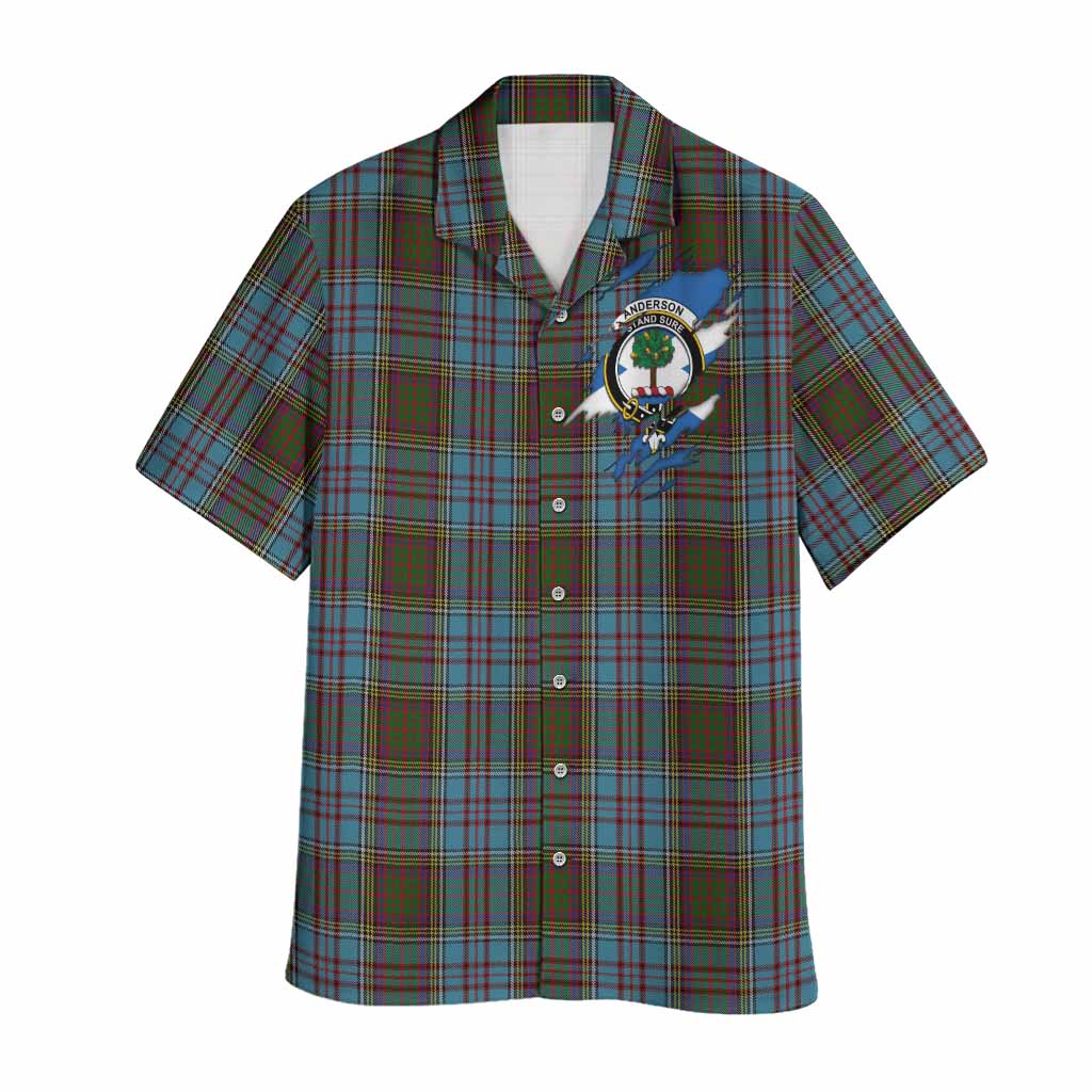Anderson Clan Crest In Me Tartan Hawaiian Shirt Scotland Flag Style