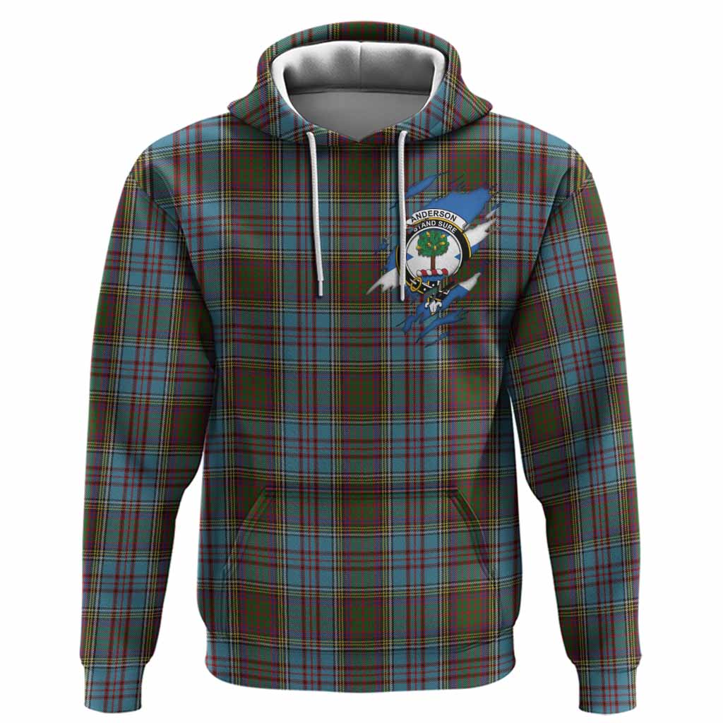 Anderson Clan Crest In Me Tartan Hoodie Scotland Flag Style