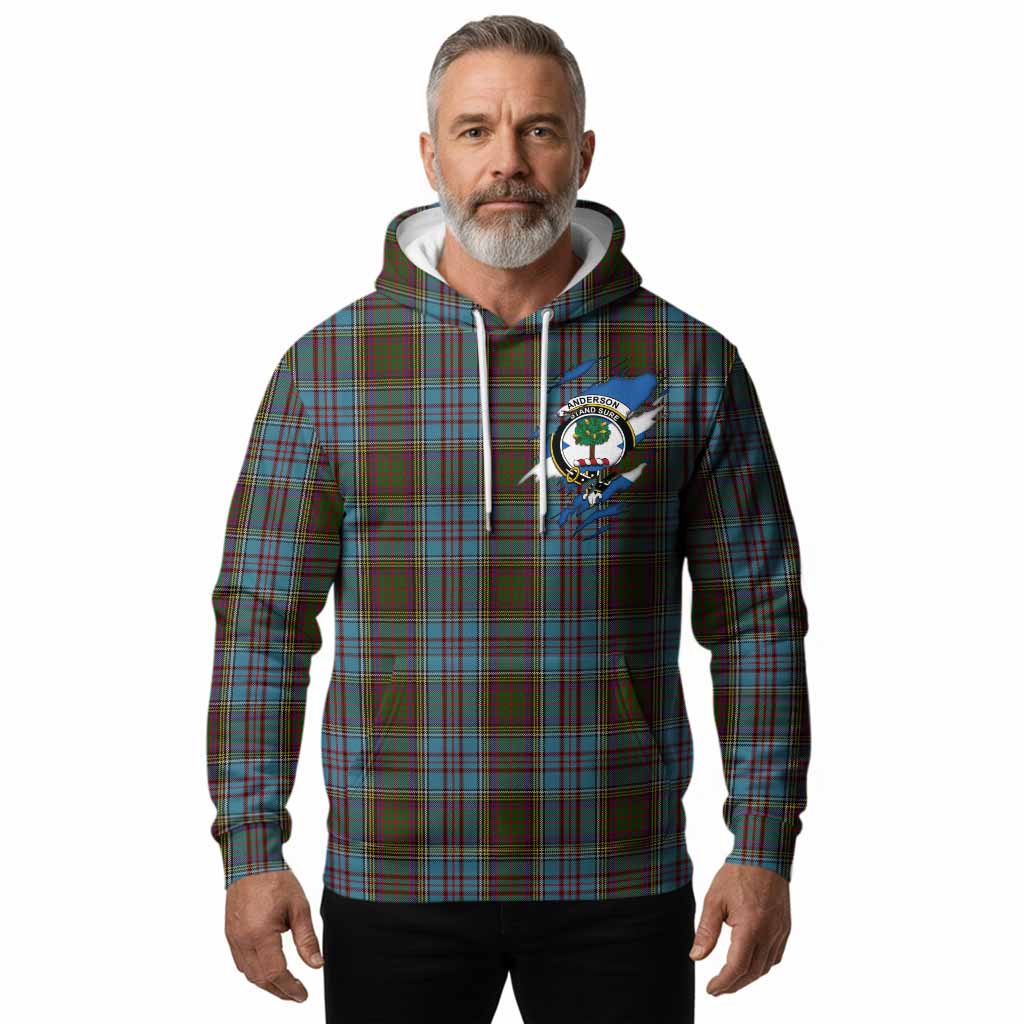 Anderson Clan Crest In Me Tartan Hoodie Scotland Flag Style