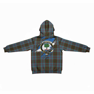 Anderson Clan Crest In Me Tartan Kid Hoodie Scotland Flag Style