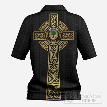 Anderson Clan Crest Women’s Polo Sweater Top with Celtic Tree of Life Inspired