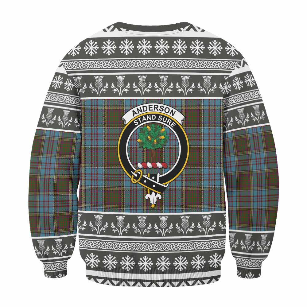 Anderson Clan Tartan Christmas Sweatshirt with Family Crest - Tartan Vibes Clothing