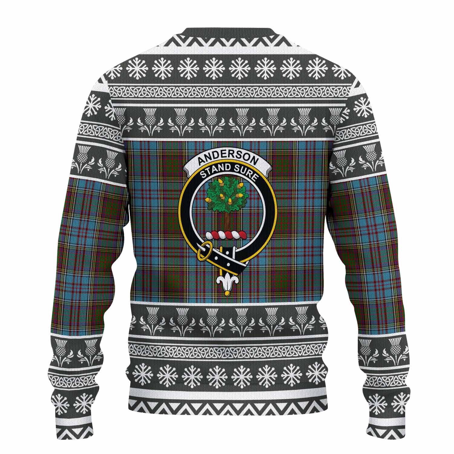 Anderson Clan Tartan Christmas Ugly Sweater with Family Crest - Tartan Vibes Clothing