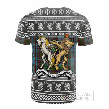 Anderson Clan Tartan Crest Christmas Cotton T-shirt Coat of Arms Funny Style