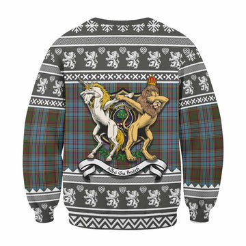 Anderson Clan Tartan Crest Christmas Sweatshirt Coat of Arms Funny Style