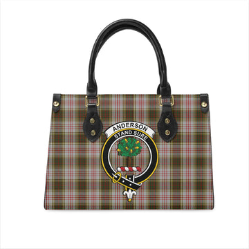 Anderson Dress Tartan Leather Bag with Family Crest