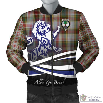 Anderson Dress Tartan Bomber Jacket with Alba Gu Brath Regal Lion Emblem