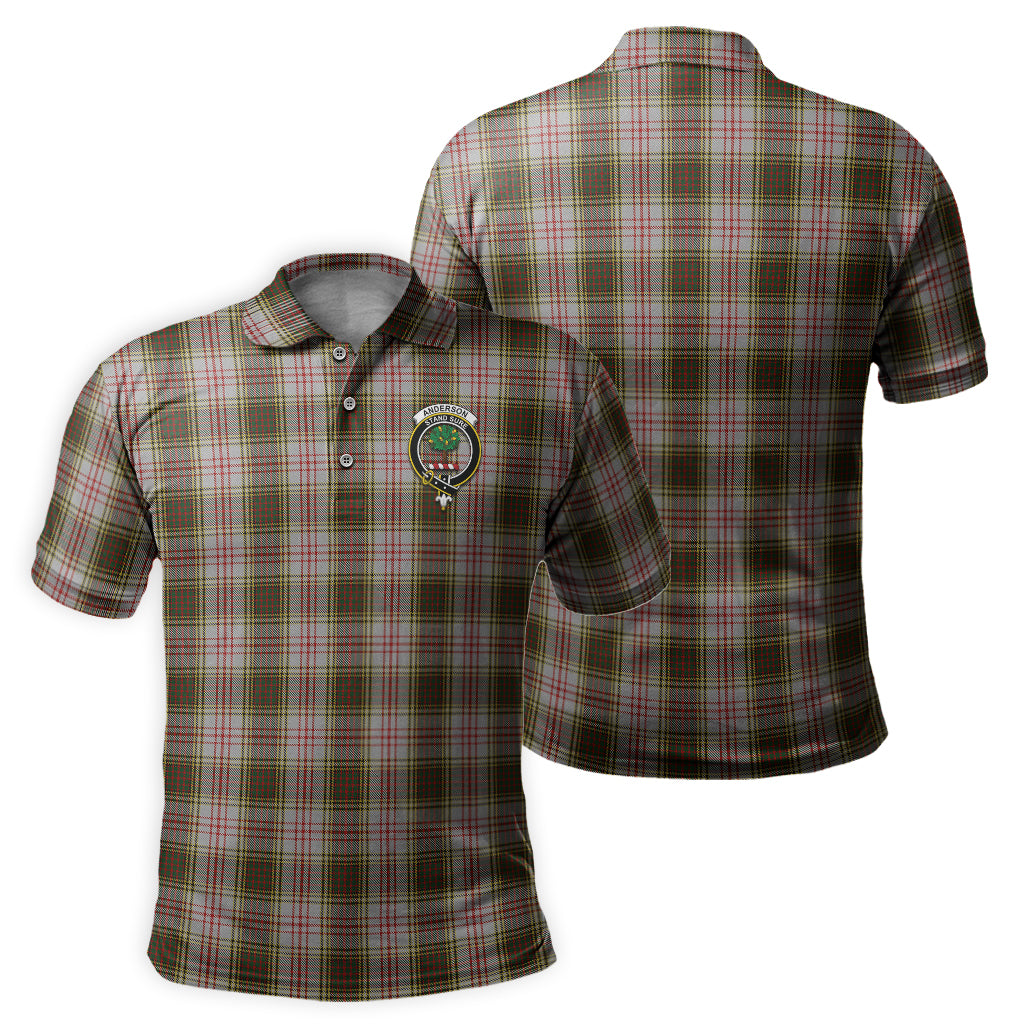 Anderson Dress Tartan Men's Polo Shirt with Family Crest - Tartanvibesclothing