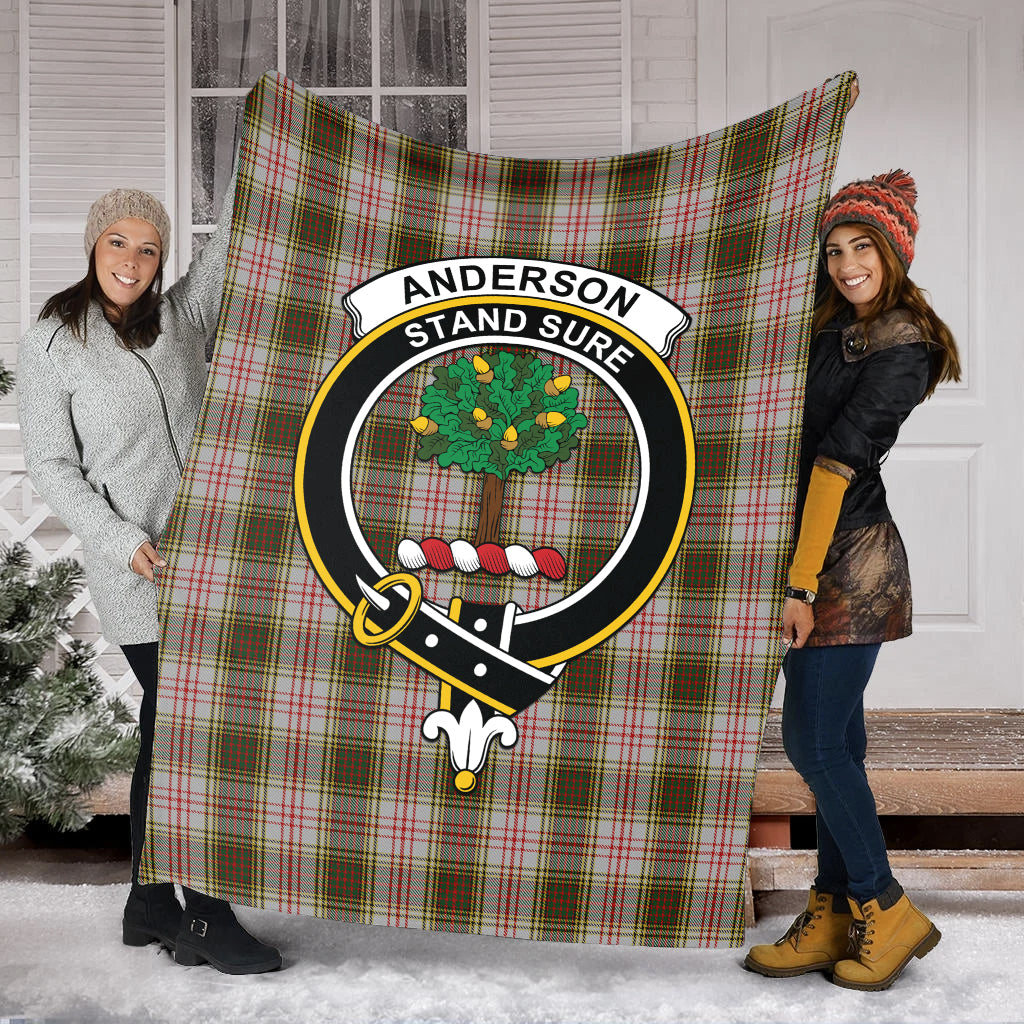 Anderson Dress Tartan Blanket with Family Crest - Tartanvibesclothing