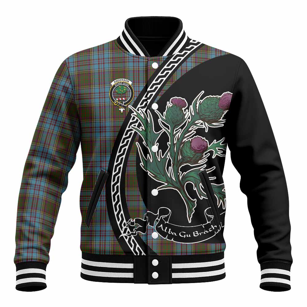 Anderson Family Crest Tartan Baseball Jacket Alba Thistle Inspired - Tartan Vibes Clothing