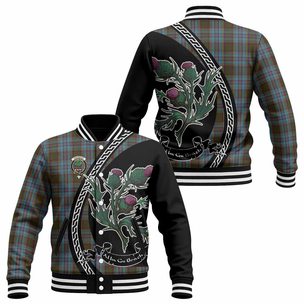 Anderson Family Crest Tartan Baseball Jacket Alba Thistle Inspired - Tartan Vibes Clothing